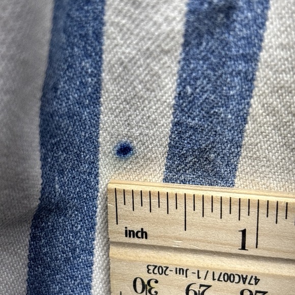 Vintage Y2K Legal Jean Denim Mens XL 1/4 Zip Shirt Striped Short Sleeve Vented - Picture 10 of 16